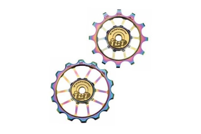 TK1724XSTBT Kola (2 ks) 12/14T Přehazovačka SRAM AXS 12s (Red, Force) Oil Slick