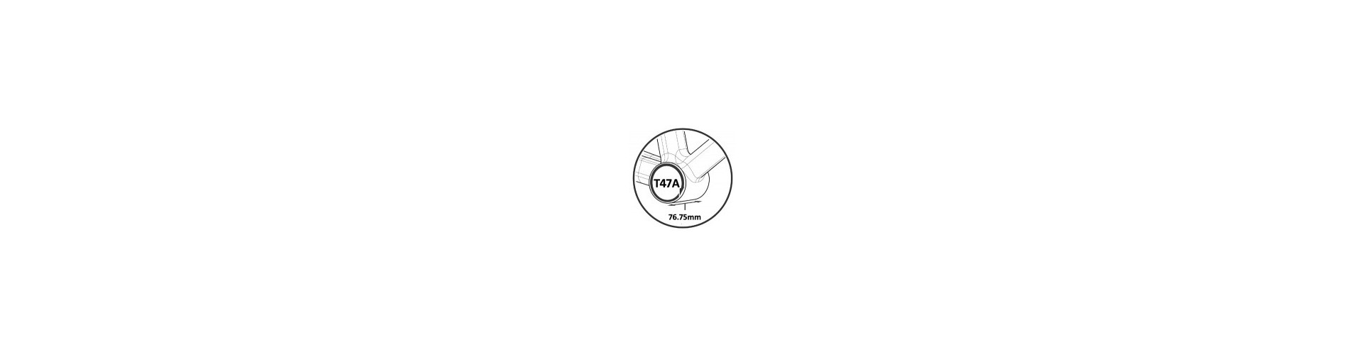 Rama T47A (M47x76.75) Asymetrické (např. Factor, Cervelo, Felt)